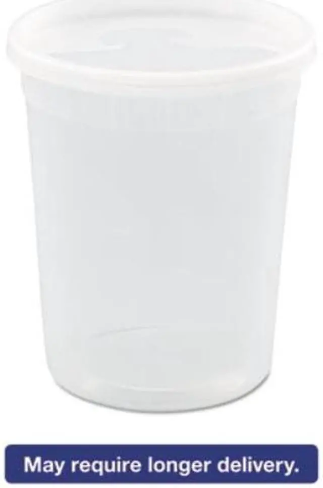 Alt view image 6 of 6 - Pactiv DELItainer Microwavable Combo Clear 32oz 4 11/20 dia x 5 11/20h 240