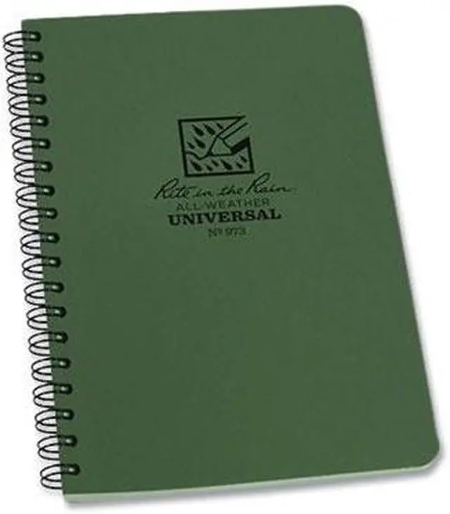 Alt view image 6 of 6 - Rite in the Rain RIR-973 Green RiteRain 4.875x7 GR Notebook