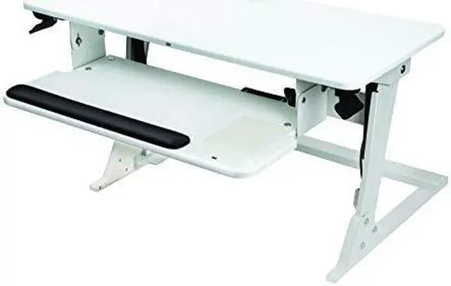 Alt view image 11 of 11 - Precision Standing Desk, 35.4" x 23.2" x 6.2" to 20", White