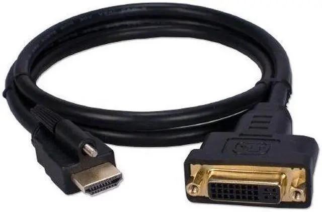 Alt view image 8 of 8 - QVS 1-Meter DVI Female to Locking HDMI Male Adaptor