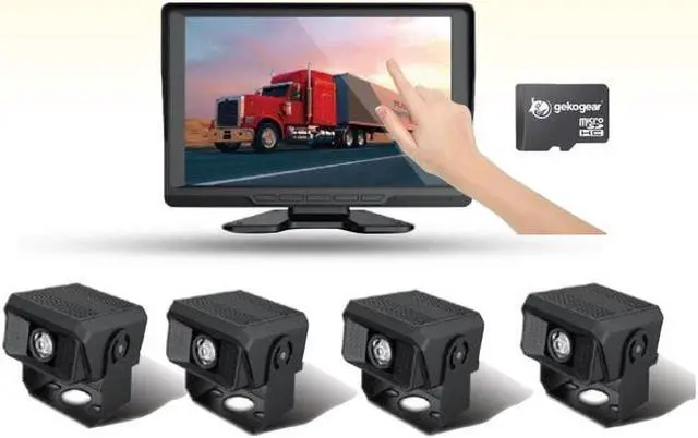 Alt view image 7 of 20 - GekoGear 4 Channel 1080P Dash Cam For Trucks With a 10.1" IPS Screen