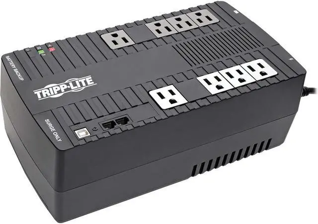 Alt view image 6 of 6 - Tripp Lite AVR 700VA Battery, 8-Outlets, Black (AVR700U)