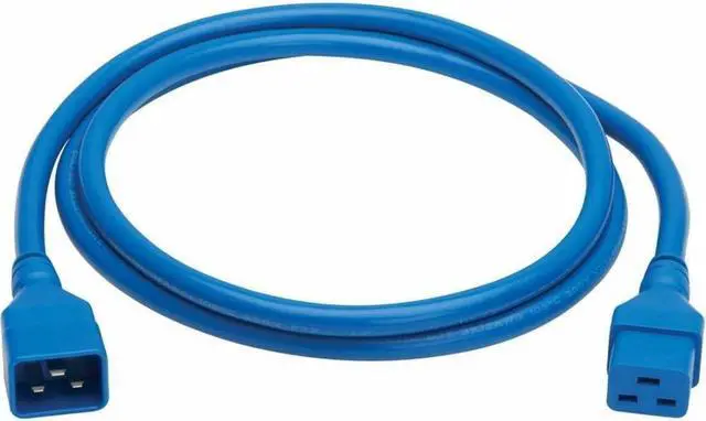 Alt view image 8 of 8 - Eaton Tripp Lite Series Power Extension Cord, C20 to C19 - Heavy-Duty, 20A, 250V, 12 AWG, 6 ft. (1.8 m), Blue - For Server Chassis, Server, Router, Network Device, UPS, PDU, Network Switch - 12 Gauge