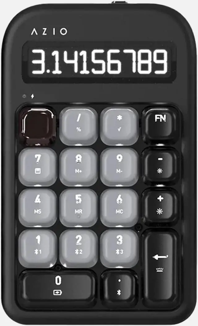 Alt view image 13 of 13 - AZIO IN404 IZO Number Pad Red Switches in Black Willow
