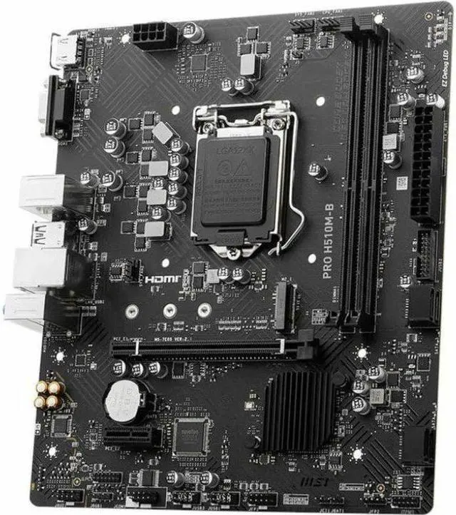 Alt view image 6 of 8 - MSI PRO H510M-B Desktop Motherboard - Intel H470 Chipset - Socket LGA-1200 - Micro ATX - Core i3, Core i5, Core i7, Core i9, Pentium Gold, Celeron Processor Supported - 64 GB DDR4 SDRAM Maximum RAM -
