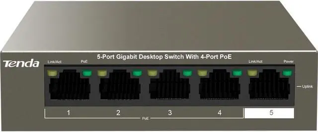 Alt view image 19 of 20 - Tenda TEG1105P-4-63W Unmanaged Switch