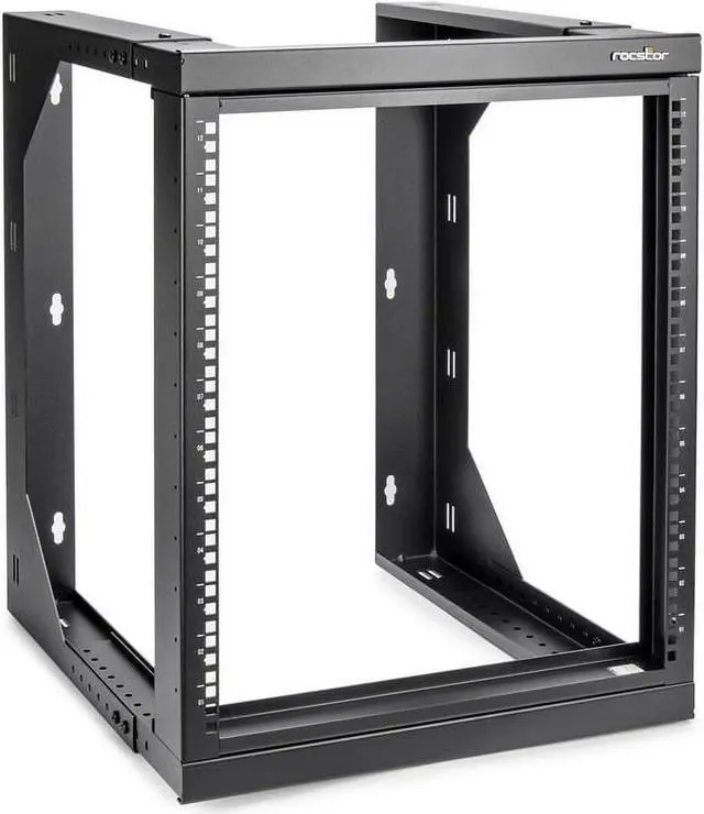 Alt view image 2 of 3 - 12U Wall Mount Network Rack SOLIDRACK-Black