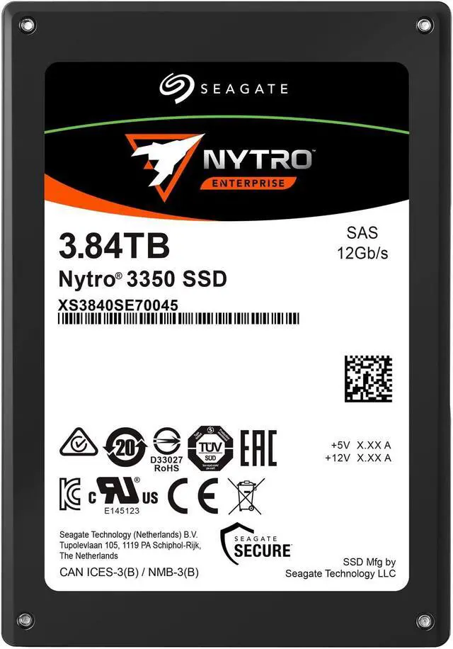 Alt view image 5 of 12 - Seagate 3.84TB Nytro 3350 SAS 12GB/s Bare Solid State Drive