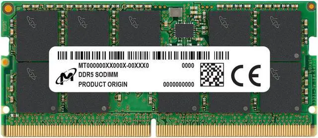 Alt view image 2 of 3 - Micron 64GB DDR5-5600 RDIMM 2Rx4 CL46 Memory Module MTC40F2046S1RC5