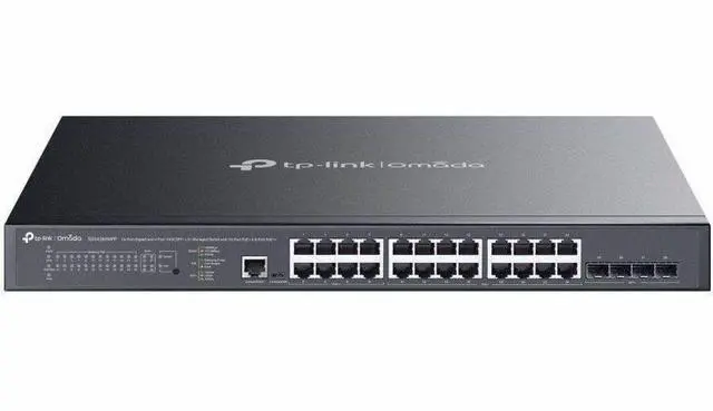 Alt view image 7 of 8 - TP-Link 24-Port Gigabit and 4-Port 10GE SFP+ L2+ Managed Switch with 16-Port PoE+ & 8-Port PoE++ - 24 Ports - Manageable - Gigabit Ethernet, 10 Gigabit Ethernet - 10/100/1000Base-T, 1000Base-X, 10