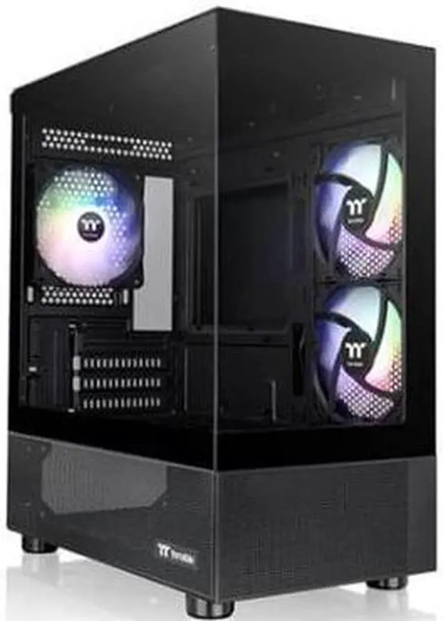 Alt view image 8 of 17 - Thermaltake Versa H16 TG ARGB Black Micro ATX Tower Case Tempered Glass Side Panel 3 Pre-Installed ARGB Fans CA-1Y8-00S1WN-02