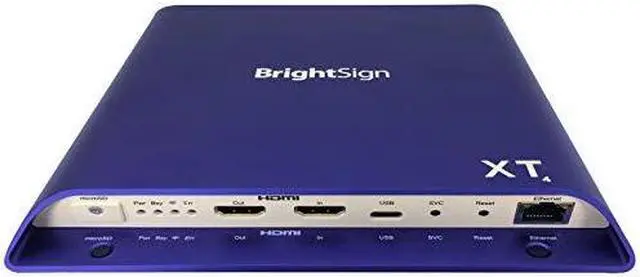 Alt view image 11 of 14 - BrightSign XT1144 Expanded I/O Digital Signage Media Player, H.265, 4K/Full HD, HTML5, Dolby Vision, HDR10+, PoE+, Gigabit Eth, GPIO, IR, M.2 SSD PCIe, Serial, Dual USB, Live TV Playback