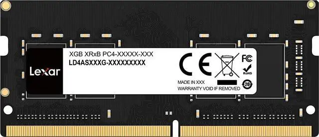 Alt view image 2 of 2 - Lexar 8Gb Single Ddr4 Sodimm Ram 3200Mt/S Cl22 260-Pin Laptop Memory  Black (Ld4As008G-B3200Gsst)