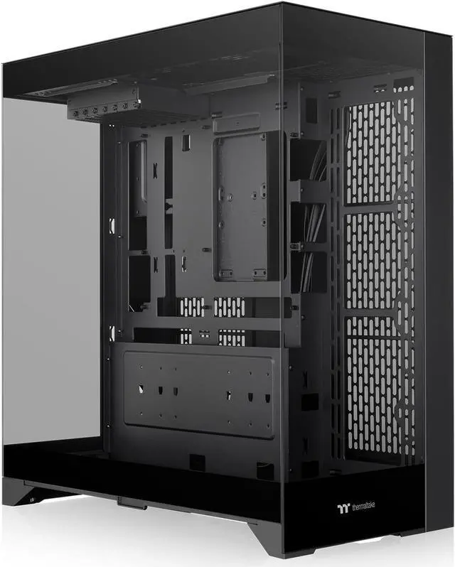 Alt view image 7 of 7 - Thermaltake CTE E550 TG Black Mid Tower ATX Case; 3 Tempered Glass Panels; Hidden-Connector Motherboard Support; Three-Way VGA Installations; Dual Chamber Design; CA-1Z8-00M1WN-00