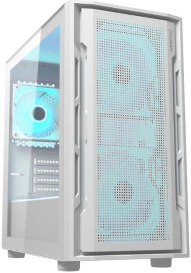 Alt view image 6 of 6 - Cougar UNIFACE RGB - Mid tower - extended ATX - windowed side panel (tempered glass) - no power supply - white - USB/Audio