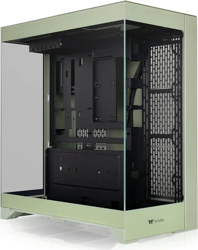 Alt view image 7 of 7 - Thermaltake CTE E550 TG Matcha Green Mid Tower ATX Case; 3 Tempered Glass Panels; Hidden-Connector Motherboard Support; Three-Way VGA Installations; Dual Chamber Design; CA-1Z8-00MEWN-00