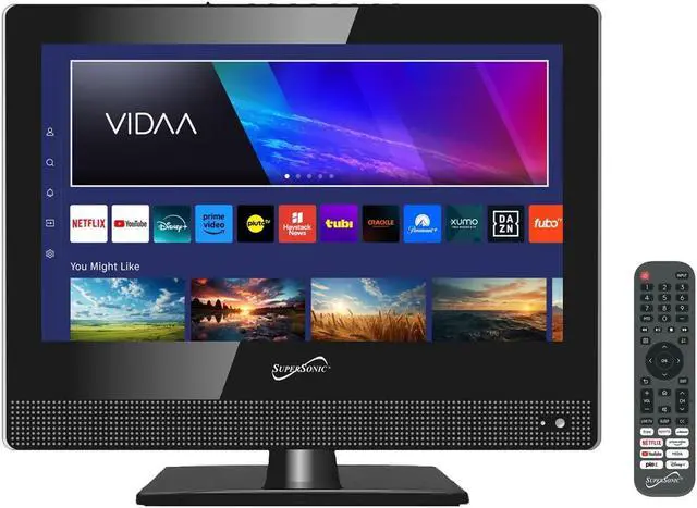 Alt view image 15 of 15 - Supersonic SC-1520VTV 15.6 inch Smart AC/DC LED TV 1080p, WiFi, Built-in Speakers 3X HDMI Remote Control