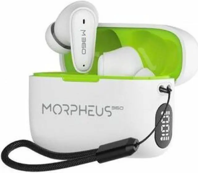 Alt view image 2 of 3 - M360 TW1800W Nemesis True Wireless Earbuds - Bluetooth Headphones with Microphone - 20H Playtime - White - Hi-Fi Stereo - 10mm Graphene Drivers - Magnetic Charging Case - Waterproof IPX5 - BT Version