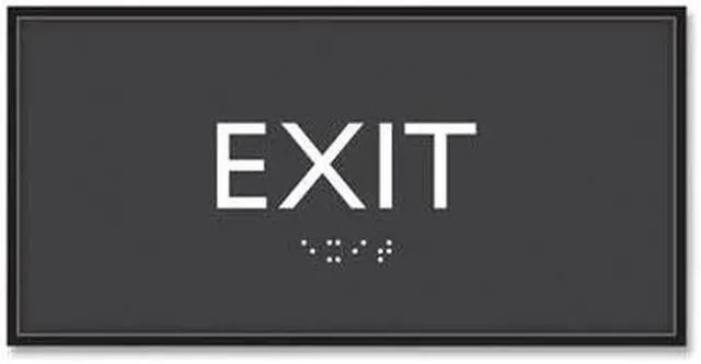 Main image of ADA Sign Exit Plastic 4 x 4 Clear/White 69922