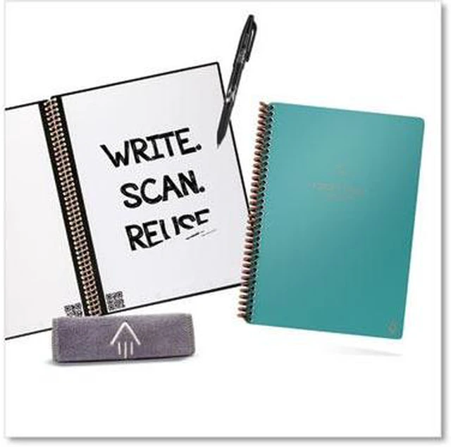 Main image of Rocketbook Fusion Smart Notebook, 7 Page Styles, Neptune Teal, 8.8 x 6" Sheets