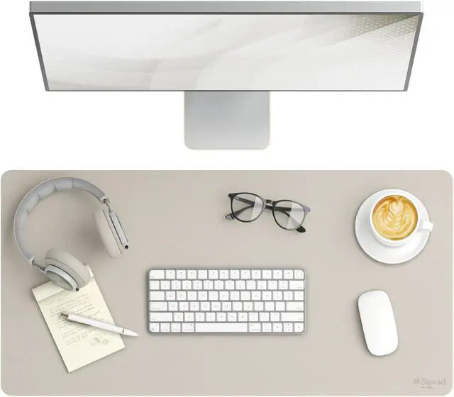 Main image of Vegan Leather Desk Pads 31.5 x 15.7 SandStone 64831