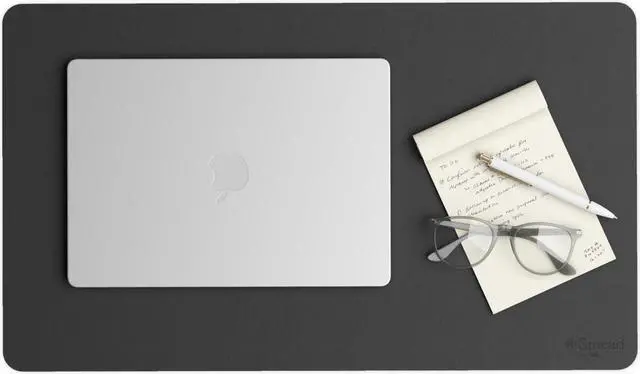 Main image of Vegan Leather Desk Pads 23.6 x 13.7 Charcoal 64838