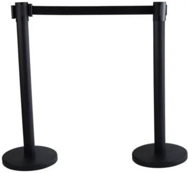 Main image of Economy Crowd Control Assorted Materials 14" x 35" x 9 ft 6" Black 2/Carton 16600