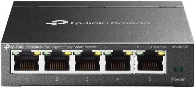 Alt view image 3 of 4 - TP-Link Omada 5-Port Gigabit Easy Smart Switch - 5 Ports - Gigabit Ethernet - 10/100/1000Base-T - 2.82 W Power Consumption - Twisted Pair - Desktop, Wall Mountable
