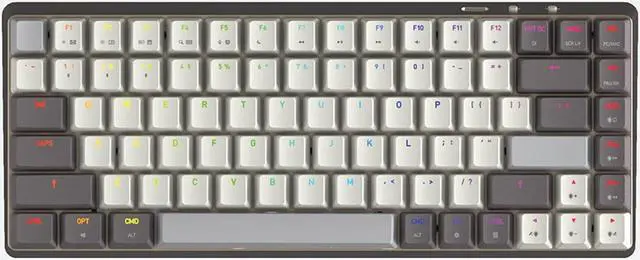 Alt view image 6 of 6 - Azio CRG2G104 Cascade Wireless Backlit Mechanical Keyboard, Gateron Brown Switch, Bronze Base, Beige KC - Galaxy Light