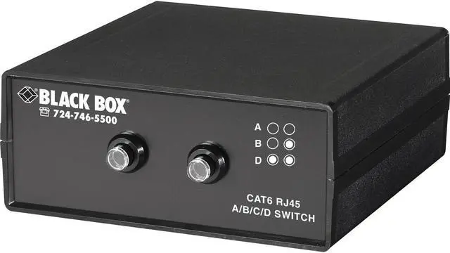 Alt view image 3 of 3 - Desktop RJ45 3 to 1 CAT6 Ethernet 10G Manual Switch