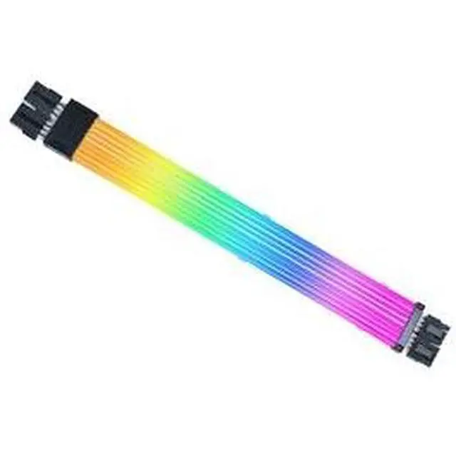 Alt view image 4 of 8 - Lian Li Strimer Wireless 8 Pin (PW8-1W) - Addressable RGB Power Extension Cable - 2.4 GHz Wireless Control with 382mm; 15.03 Inch length - LED Strip - Wireless Controller NOT Included & Required