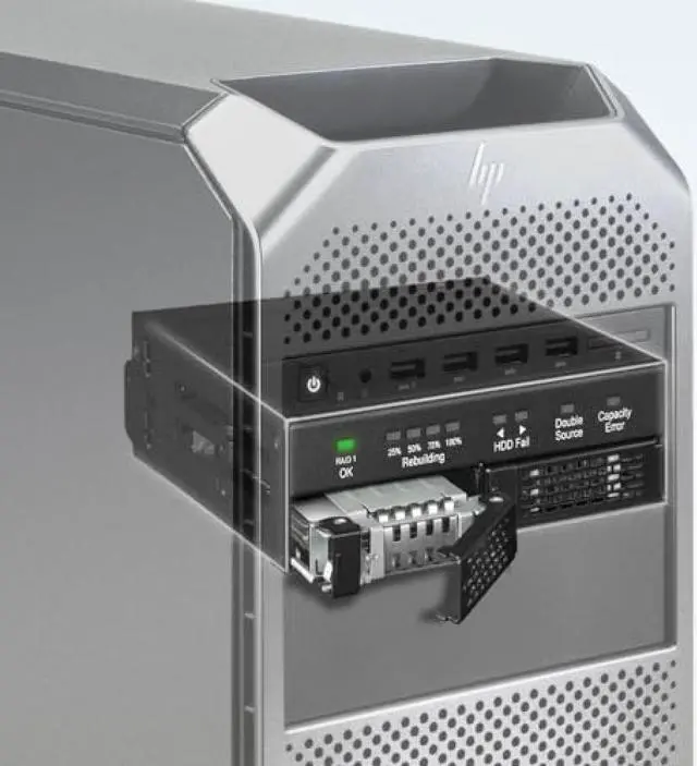 Alt view image 8 of 8 - Dual 2.5" SATA Drive Removable RAID 1 & JBOD Mobile Rack Enclosure for 5.25" Bay - ToughArmor RAID MB902SPR-B R1
