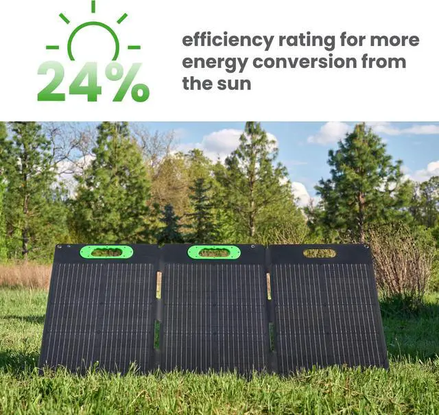 Alt view image 8 of 8 - Yoshino SP100 Foldable 100W Monocrystalline Portable Solar Panel for Electric Solar Generators, Water-Resistant IP67, Off-Grid, Camping, RV