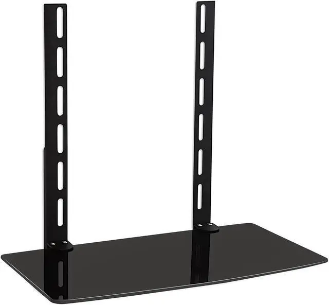 Alt view image 14 of 14 - Mount-It! TV Wall Mount Bracket for Cable Box DVD Player Stereo Components Shelf (1 Shelf) (MI-8401)