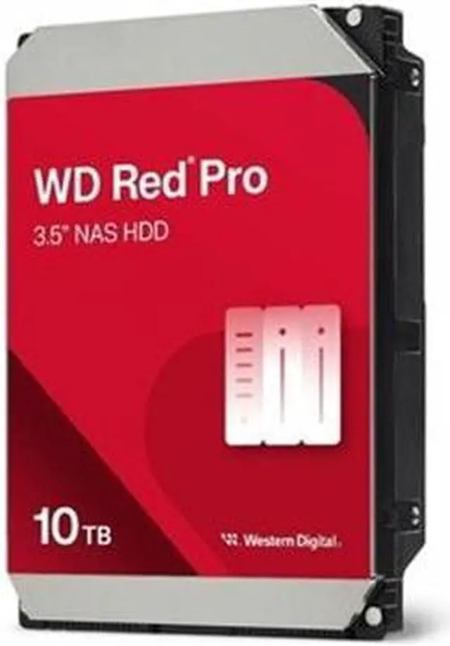 Alt view image 3 of 3 - Western Digital 10TB WD Red Pro NAS Internal Hard Drive HDD - 7200 RPM, SATA 6 Gb/s, CMR, 512 MB Cache, 3.5" - WD103KFBX