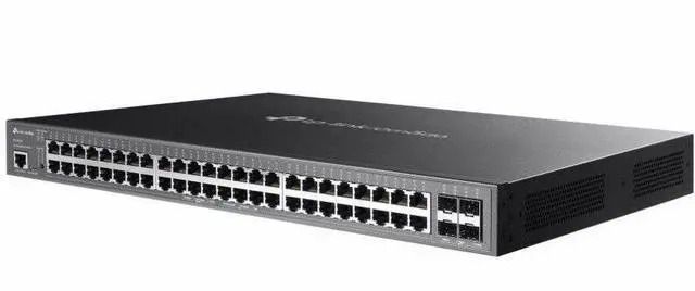 Alt view image 6 of 10 - TP-Link Omada SG3452XMPP Ethernet Switch - 48 Ports - Manageable - Gigabit Ethernet - 10/100/1000Base-T, 10GBase-X - 3 Layer Supported - 913.40 W Power Consumption - 750 W PoE Budget - Twisted Pair, O