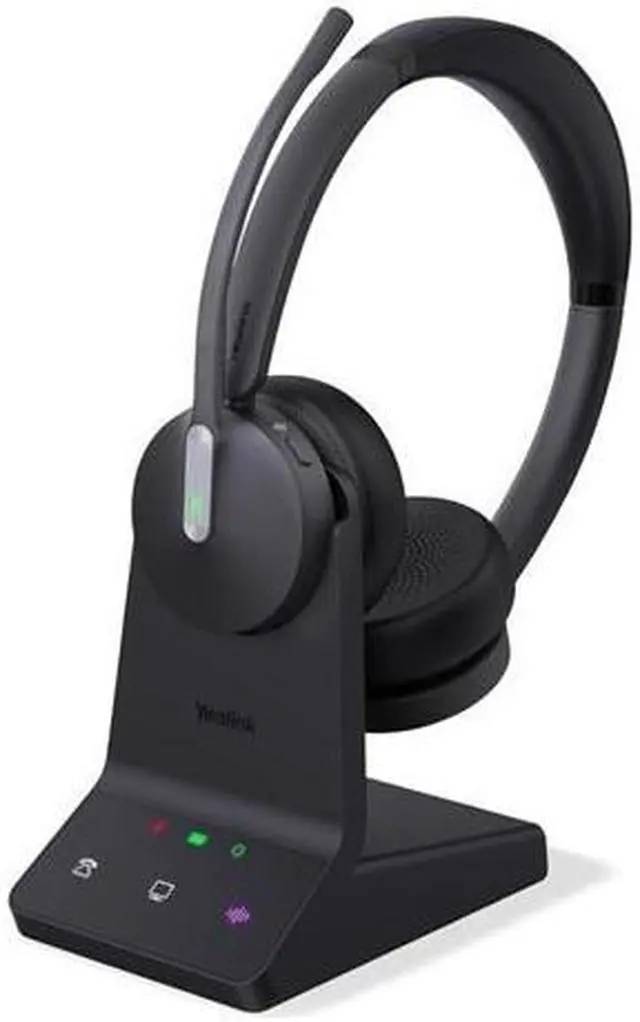 Alt view image 8 of 15 - Yealink WH64 Binaural On-Ear Wireless Headset WH64 DUAL UC