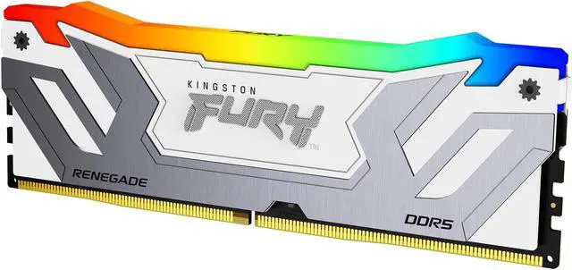 Alt view image 15 of 15 - Kingston FURY Renegade RAM Module - 24 GB - RGB - DDR5-8400/PC5-67200 DDR5 SDRAM - 8400 MHz Single-rank Memory - CL40 - 1.45 V - On-die ECC - Unbuffered - 288-pin - DIMM - Lifetime Warranty