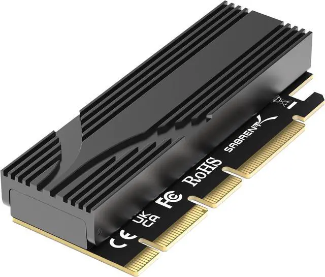 Alt view image 9 of 13 - SABRENT M.2 NVMe SSD to PCIe x16 Tool-Free Add-In Card (AIC) with Aluminum Heatsink, M.2 PCIe Adapter for Gen5 SSDs PCIe 5.0, Backwards Compatible with Previous PCIe Generations (EC-TFPE)