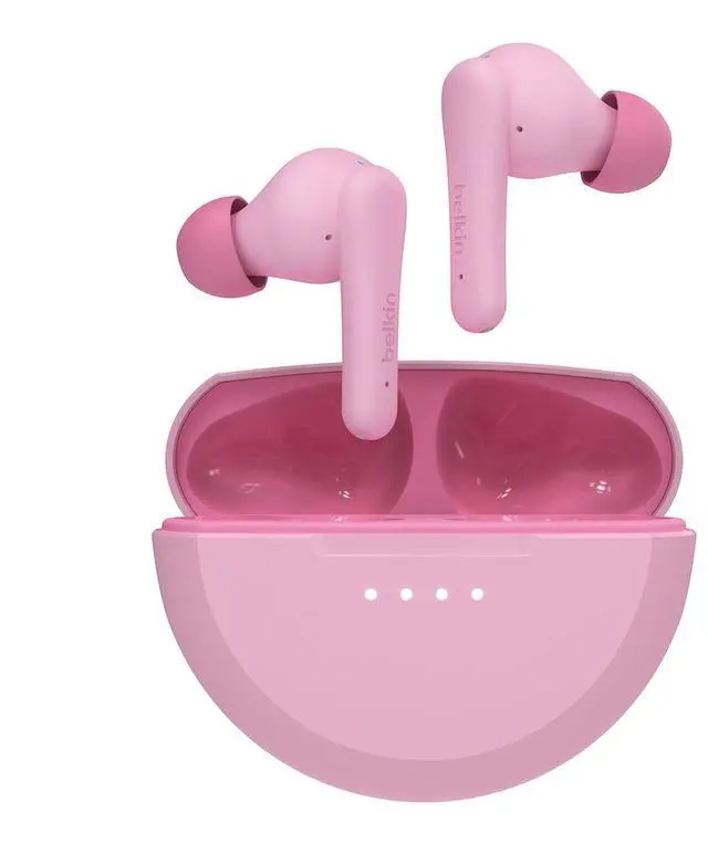 Alt view image 8 of 8 - Belkin SoundForm Nano 2 Wireless Earbuds for Kids - Pink
