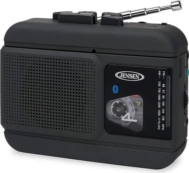 Alt view image 2 of 2 - JENSEN MCR-60 MCR-60 Portable Personal Cassette Player/Recorder with AM/FM Radio, Bluetooth, and Earbuds, Black