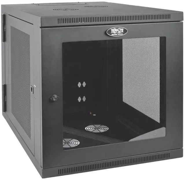 Alt view image 15 of 15 - Tripp Lite SRW12US33G SmartRack 12U Server-Depth Wall-Mount Rack Enclosure Cabinet