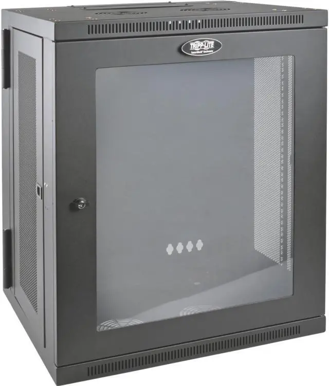 Alt view image 11 of 11 - Tripp Lite SRW15USG SmartRack 15U Low-Profile Switch-Depth WallMount Rack Enclosure Cabinet