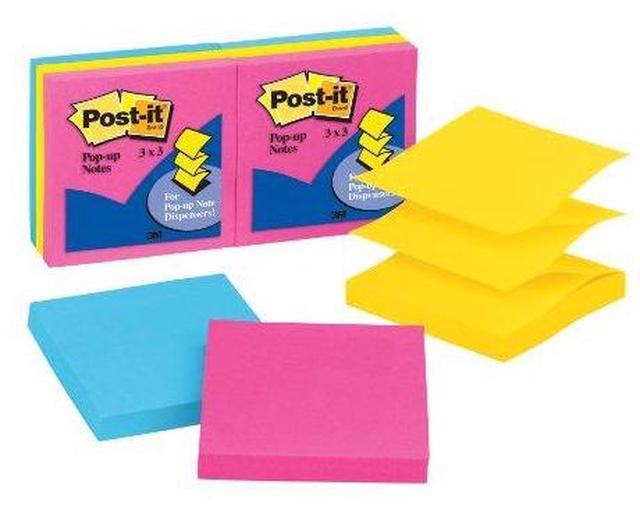 Alt view image 19 of 19 - Post-it Original Pop-up Refill 3 x 3 Assorted Cape Town Colors 100-Sheet 6/Pack R330AN