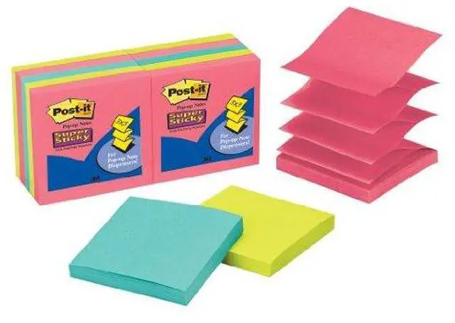 Alt view image 15 of 15 - Post-it Pop-up 3 x 3 Note Refill Rio de Janeiro 90-Sheet 10/Pack R33010SSAU