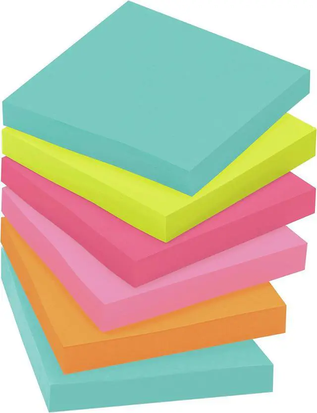 Alt view image 4 of 4 - Post-it Miami Collection Super Sticky Notes
