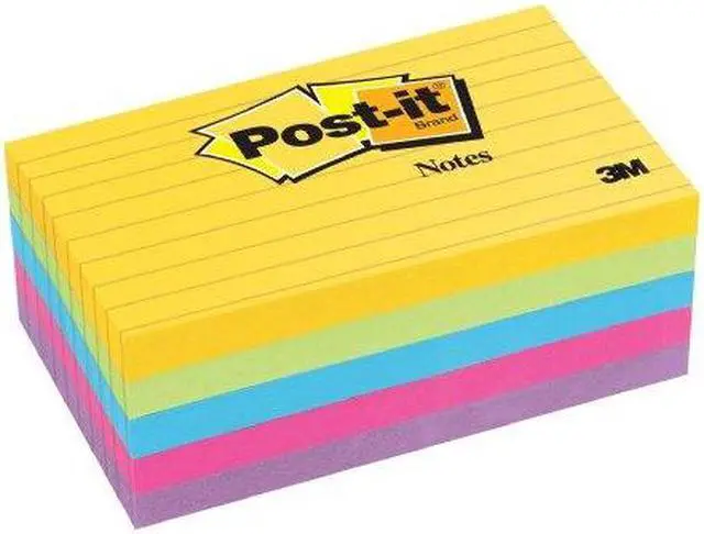 Alt view image 17 of 17 - Post-it Original Pads in Jaipur Colors 3 x 5 Lined 100-Sheet 5/Pack 6355AU