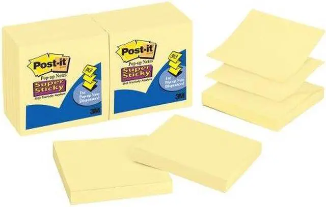 Alt view image 18 of 18 - Post-it Pop-up 3 x 3 Note Refill Canary Yellow 90-Sheet 12/Pack R33012SSCY