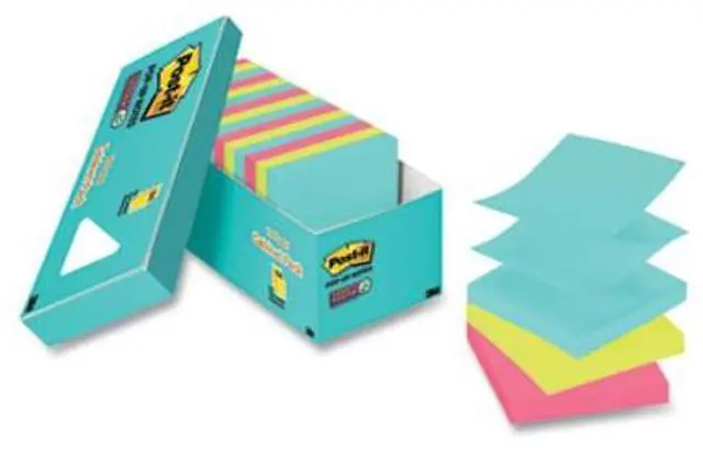 Alt view image 7 of 14 - Post-It Pop-up 3 x 3 Note Refill Miami 100 Notes/Pad 18 Pads/Pack R33018SSMIACP