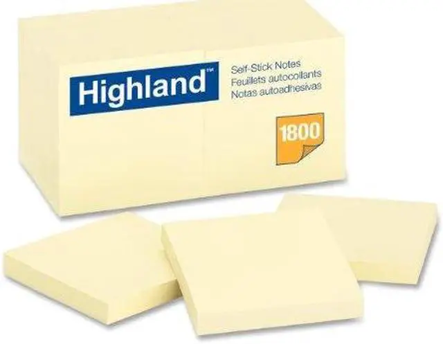 Alt view image 7 of 7 - 3M 654918PK NOTE,3X3, 18 PK,YW